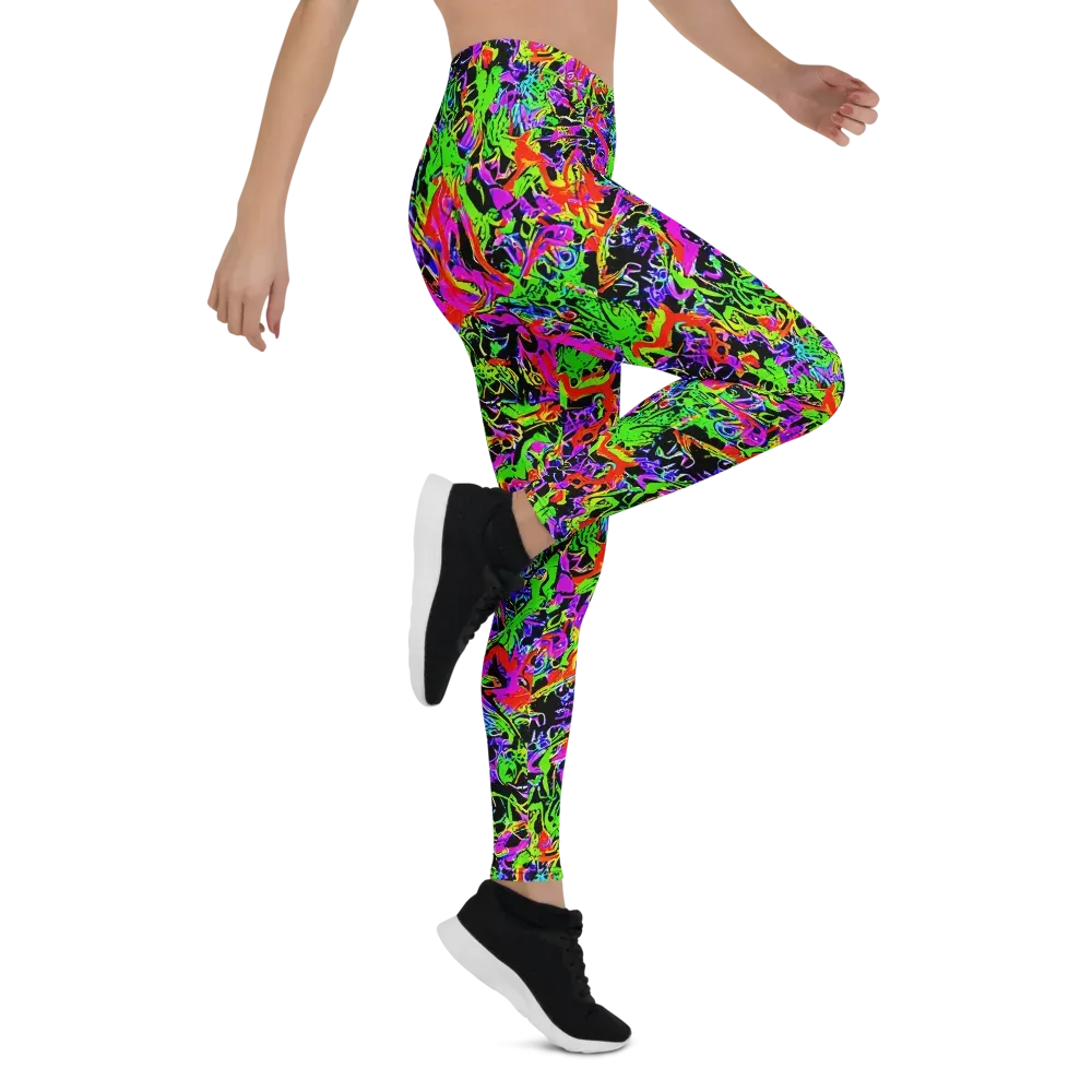 Acid Dreamscape on Leggings — Right