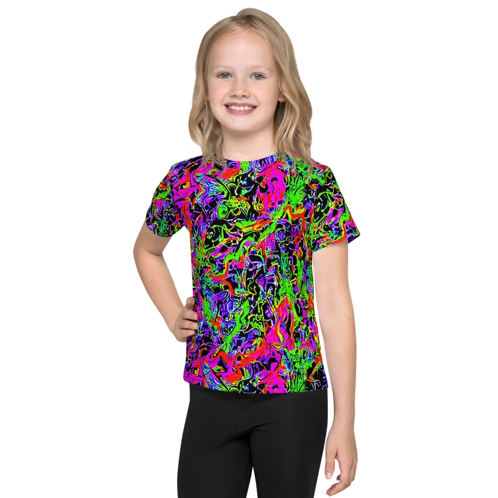 Acid Dreamscape on Kids Crew Neck T-Shirt — Front