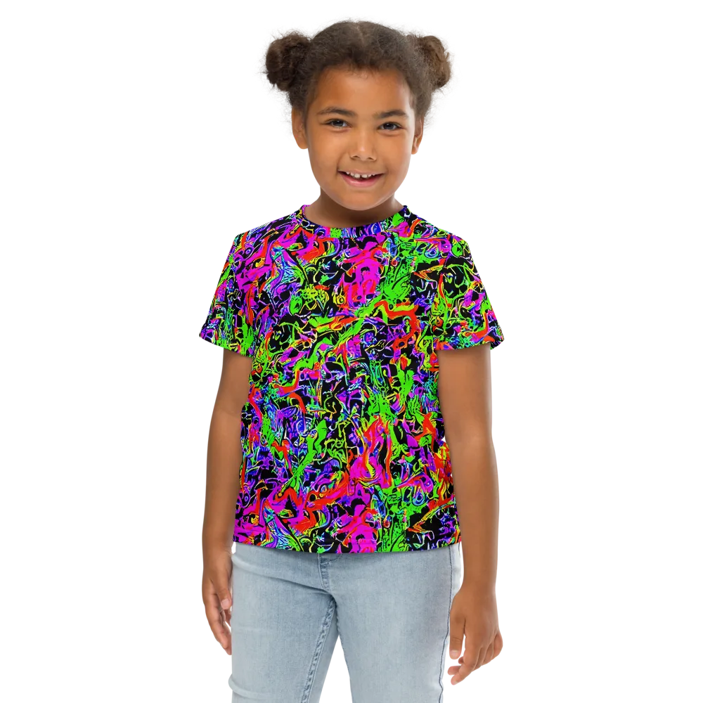Acid Dreamscape on Kids Crew Neck T-Shirt — Front