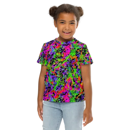 Acid Dreamscape on a Kids Crew Neck T-Shirt