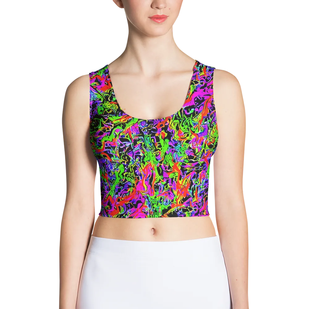 Acid Dreamscape on Crop Top — Front