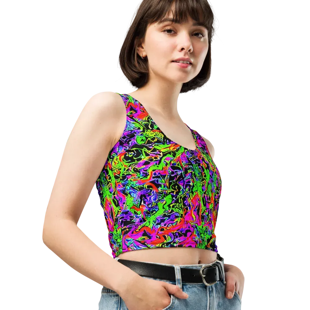 Acid Dreamscape on Crop Top — Right Front