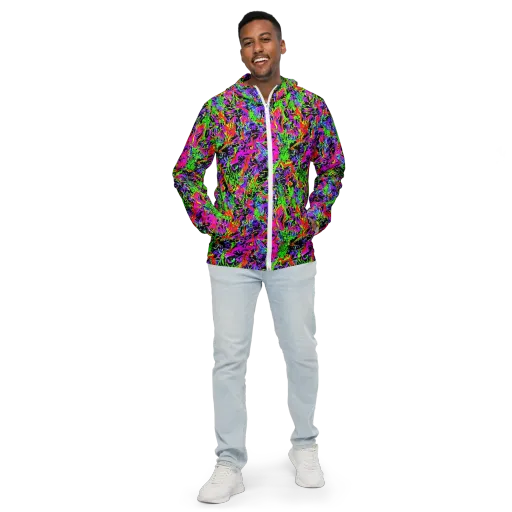 Acid Dreamscape on a Men's Windbreaker