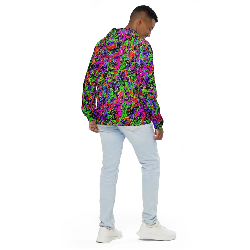 Acid Dreamscape on Men's Windbreaker — Back