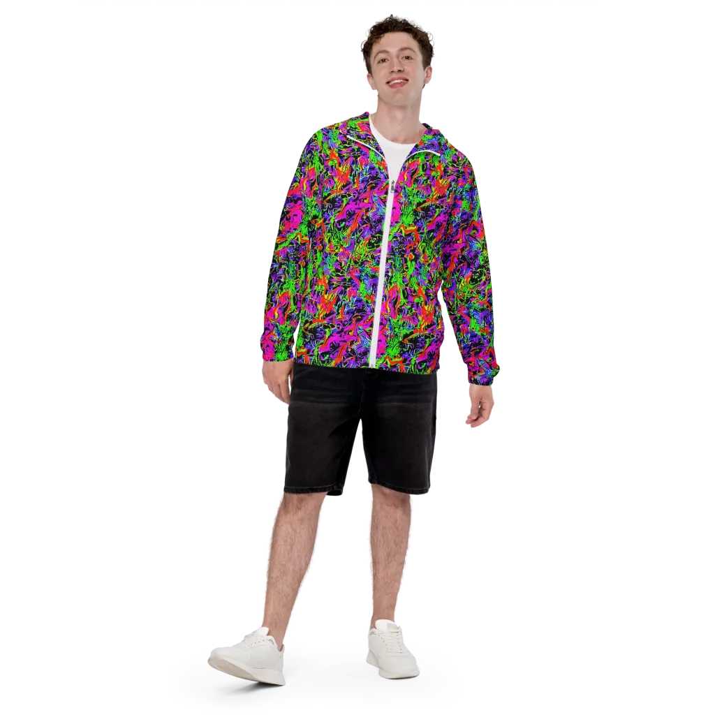 Acid Dreamscape on Men's Windbreaker — Front