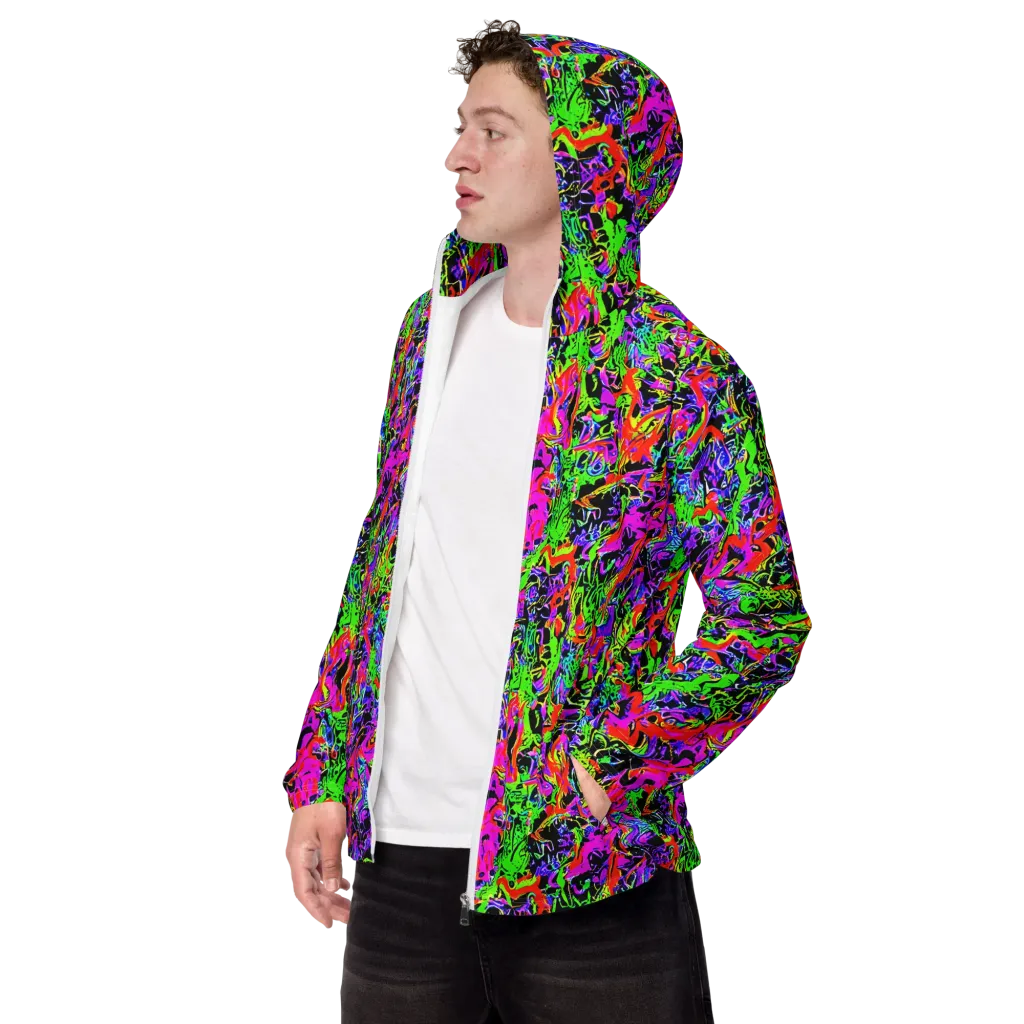 Acid Dreamscape on Men's Windbreaker — Left Front