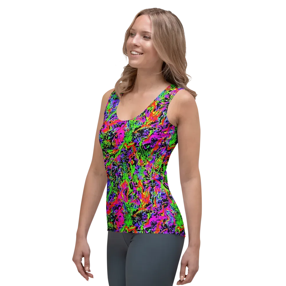 Acid Dreamscape on Women's Tank Top — Left Front