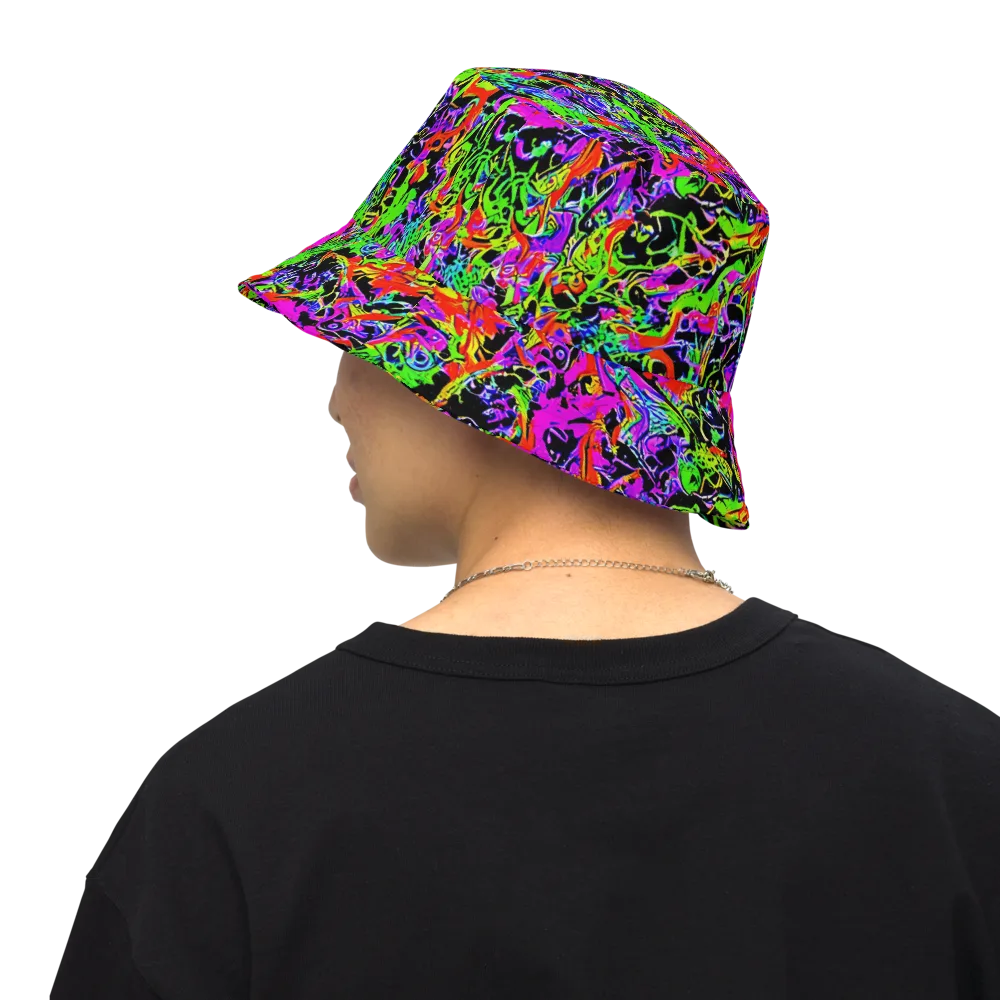 Acid Dreamscape on Reversible Bucket Hat — Back Inside
