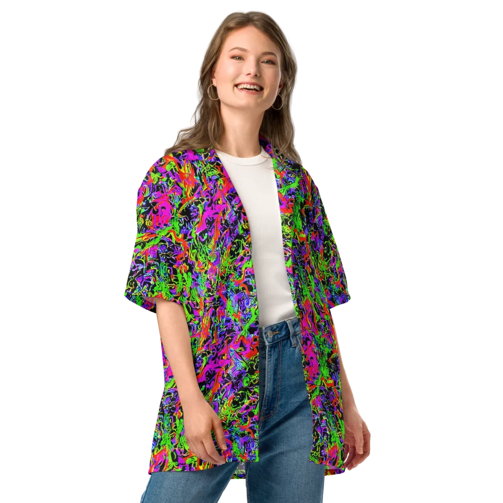 Acid Dreamscape on Button Shirt — Front
