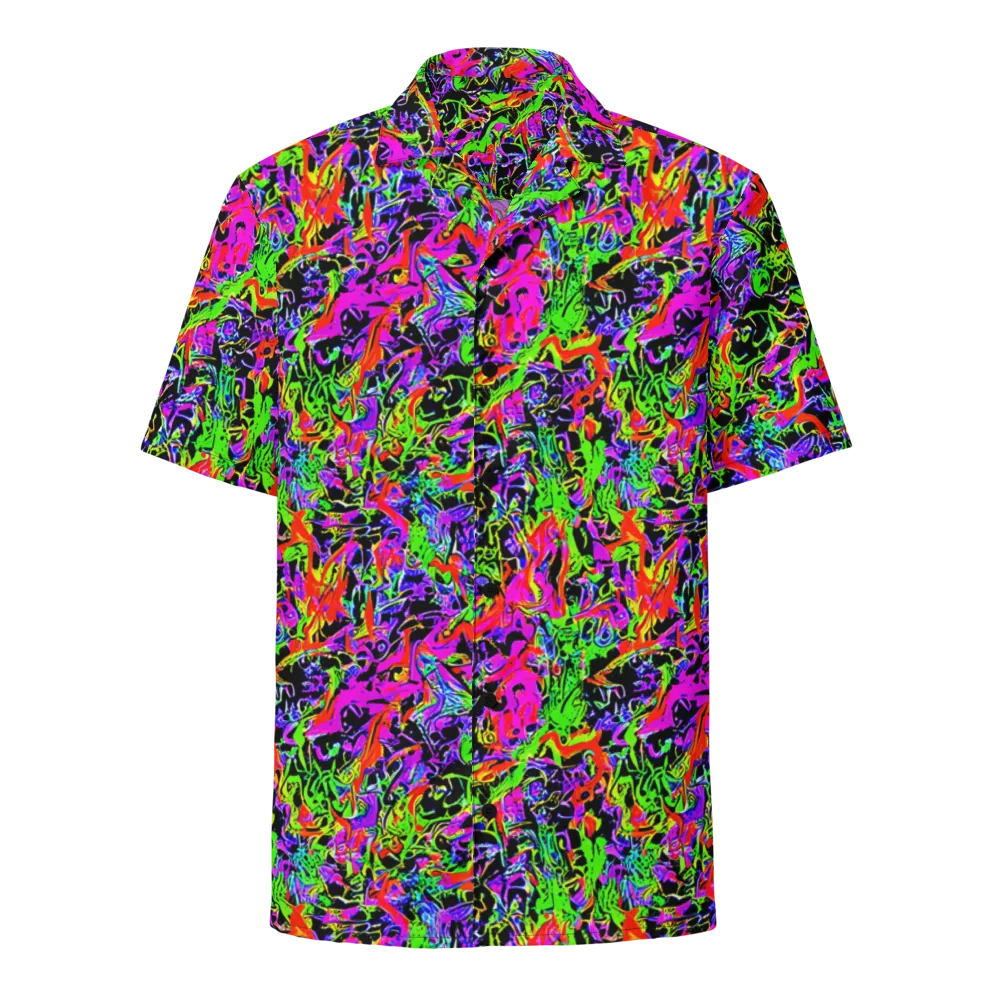 Acid Dreamscape on Button Shirt — Front