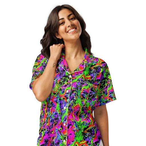 Acid Dreamscape on a Women's Short Sleeve Pajama Top