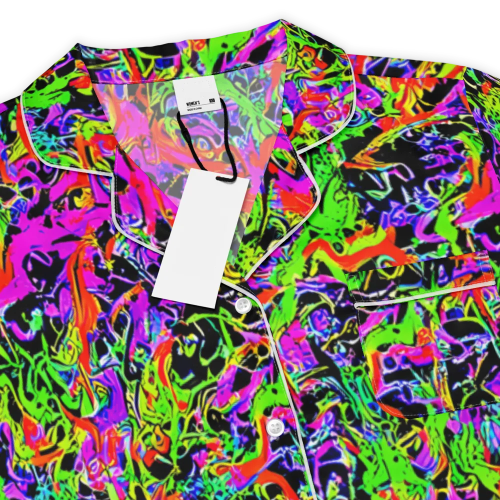 Acid Dreamscape on Women's Short Sleeve Pajama Top — Product details