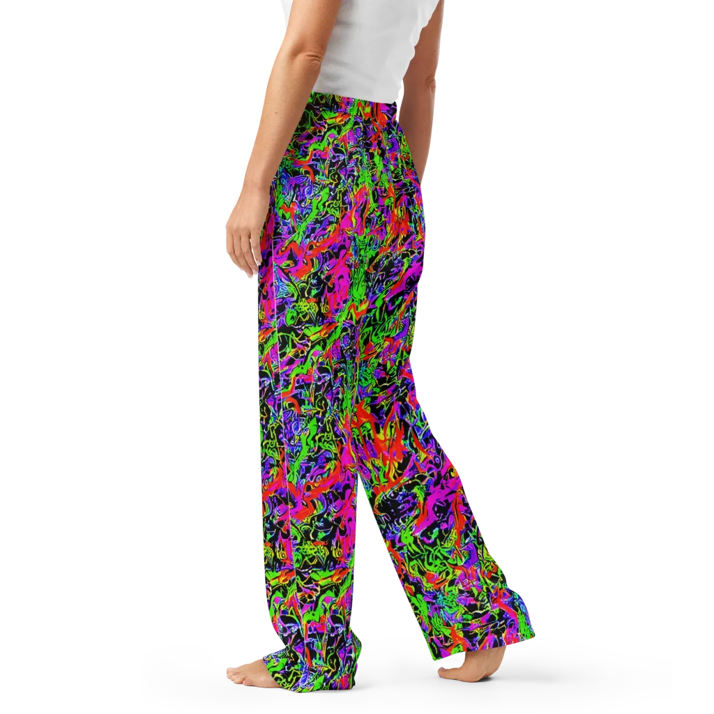Acid Dreamscape on Women's Pajama Pants — Left