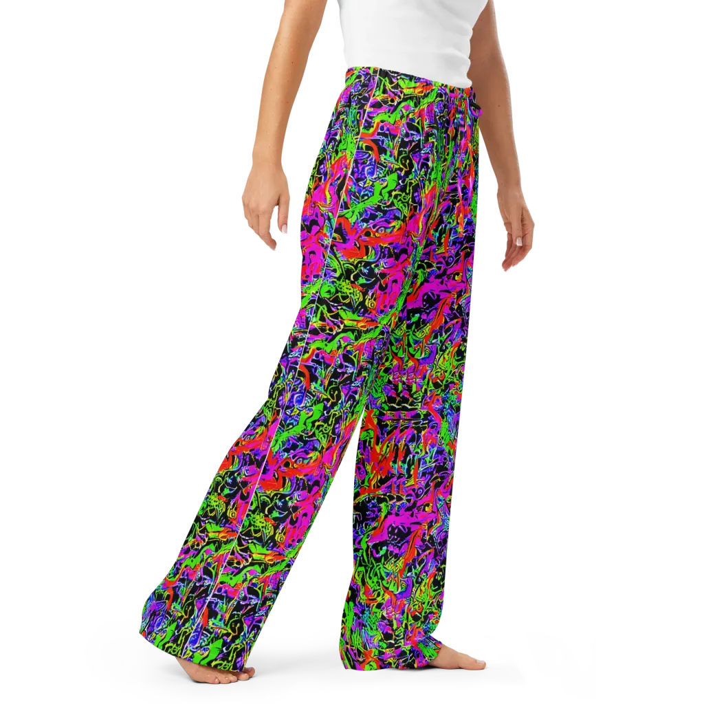 Acid Dreamscape on Women's Pajama Pants — Right Front