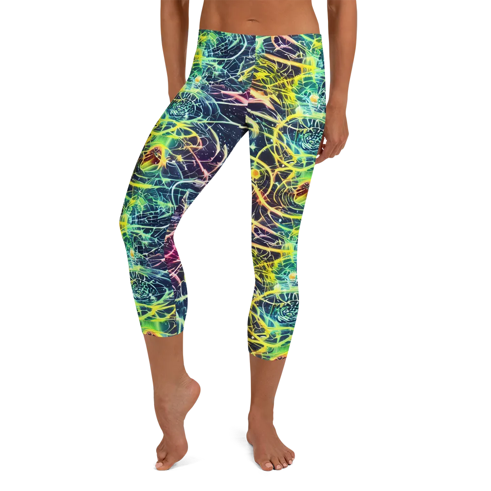 Prism Nerve on Capri Leggings — Front