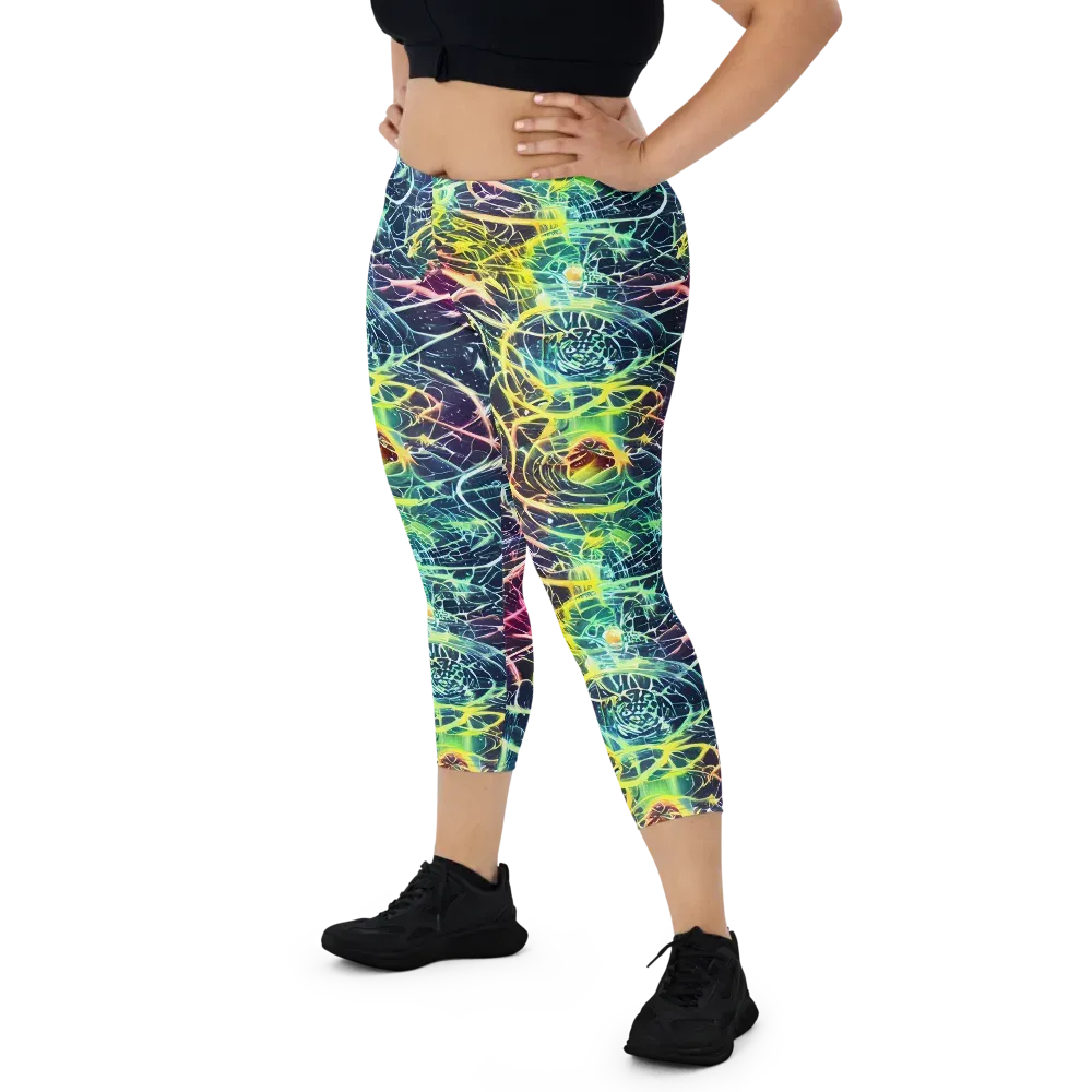 Prism Nerve on Capri Leggings — Front