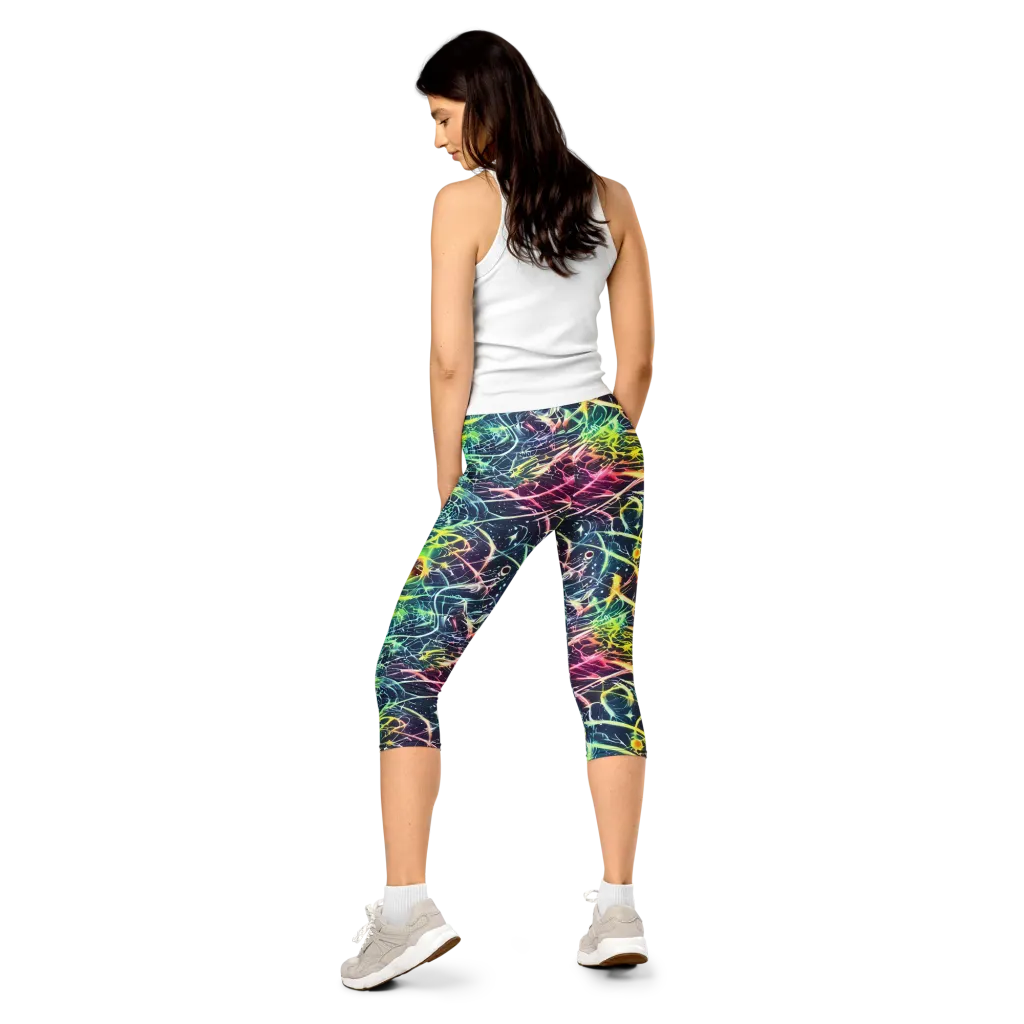 Prism Nerve on Capri Leggings — Back