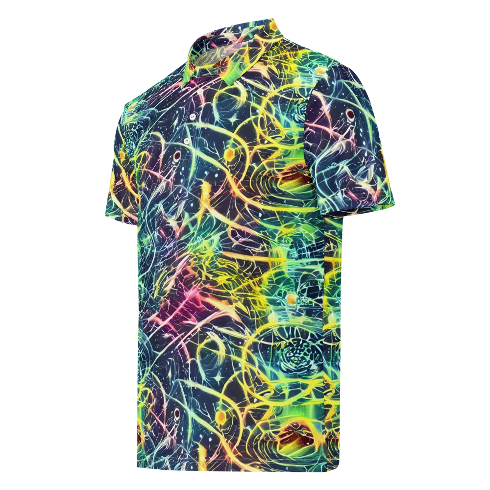 Prism Nerve on Men's Slim Fit Polo Shirt — Left Front