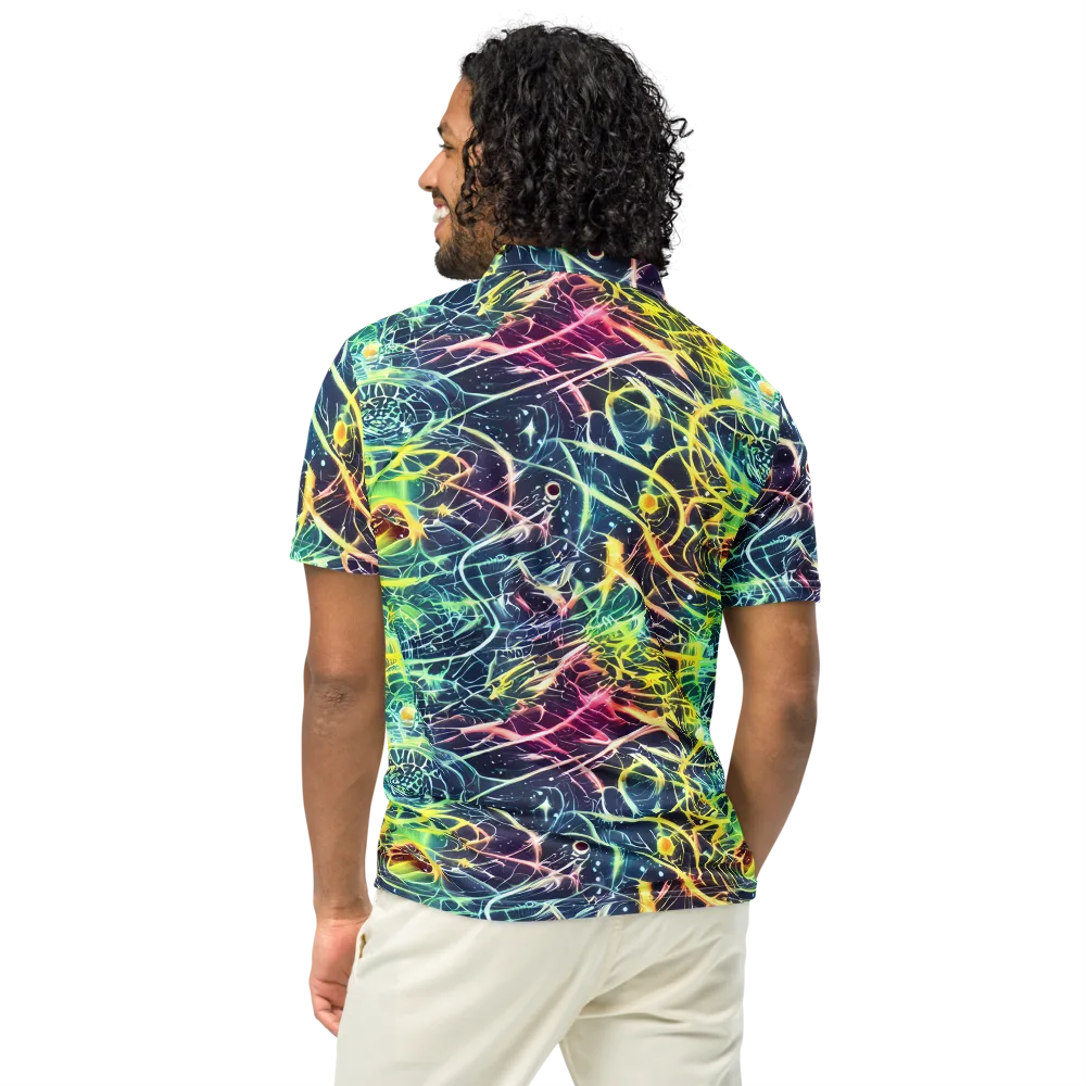 Prism Nerve on Men's Slim Fit Polo Shirt — Back