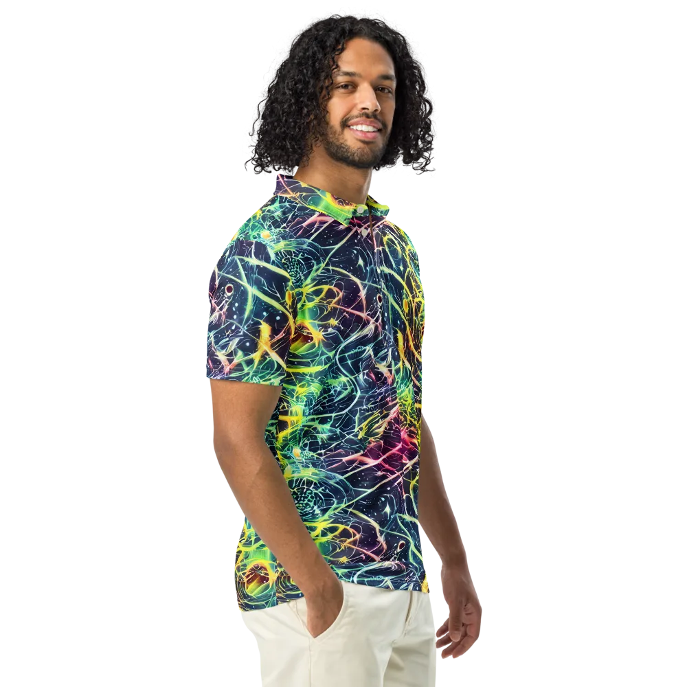 Prism Nerve on Men's Slim Fit Polo Shirt — Right Front