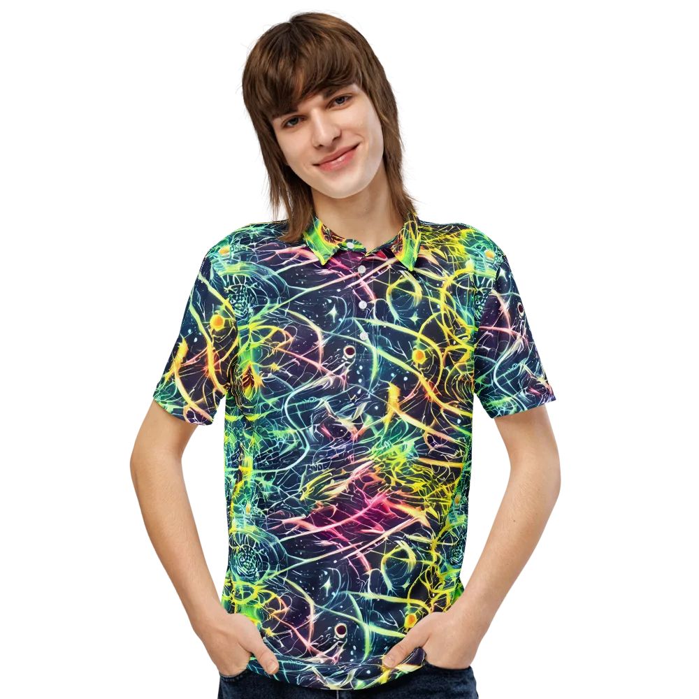 Prism Nerve on Men's Slim Fit Polo Shirt — Front