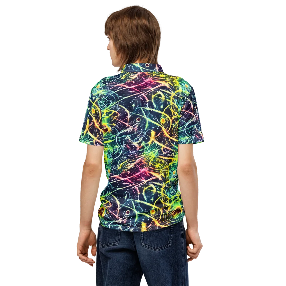 Prism Nerve on Men's Slim Fit Polo Shirt — Back