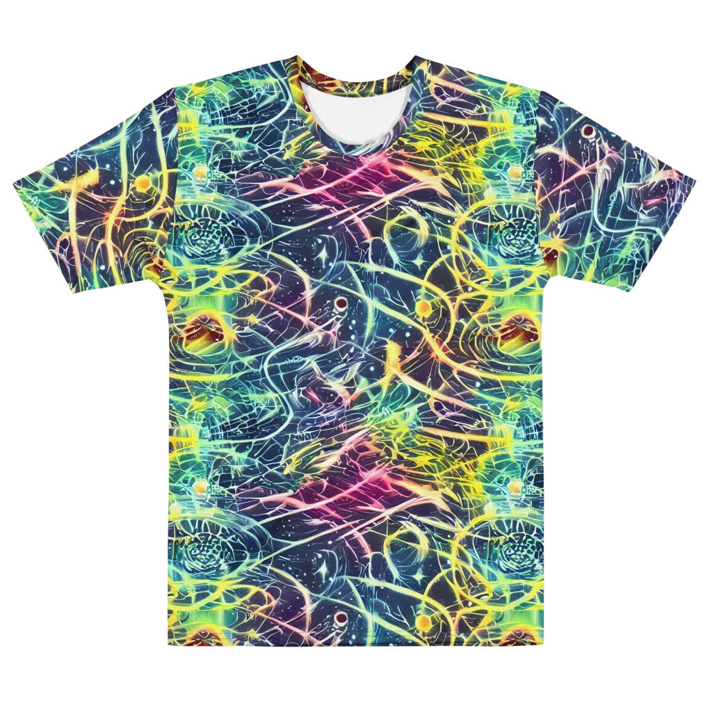 Prism Nerve on Men's Cotton Crew Neck T-Shirt — Front