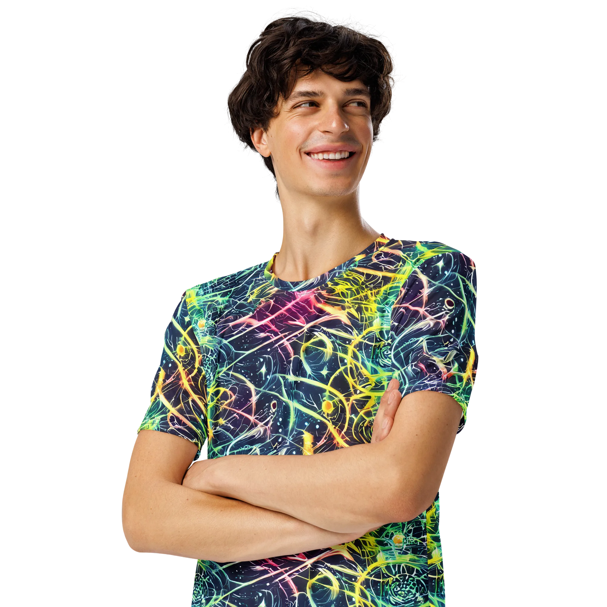 Prism Nerve on Men's Crew Neck T-Shirt — Left Front