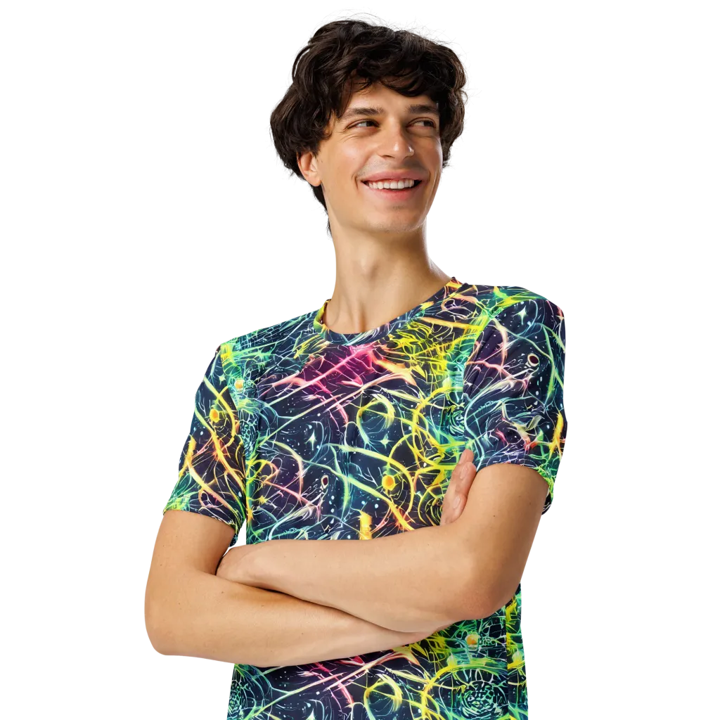 Prism Nerve on Men's Crew Neck T-Shirt — Left Front