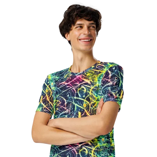 Prism Nerve on a Men's Crew Neck T-Shirt