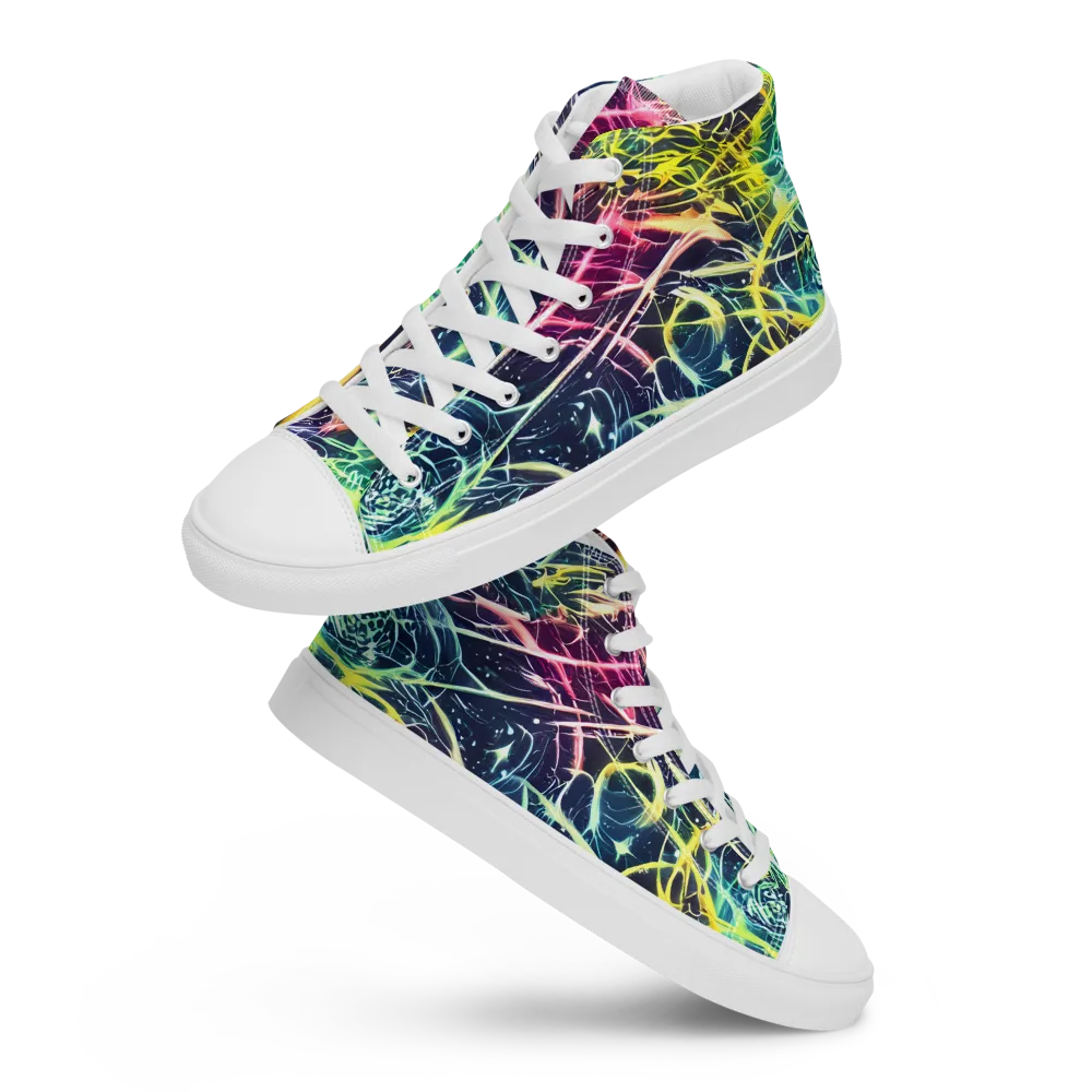 Prism Nerve on Men's High Top Canvas Shoes — Front