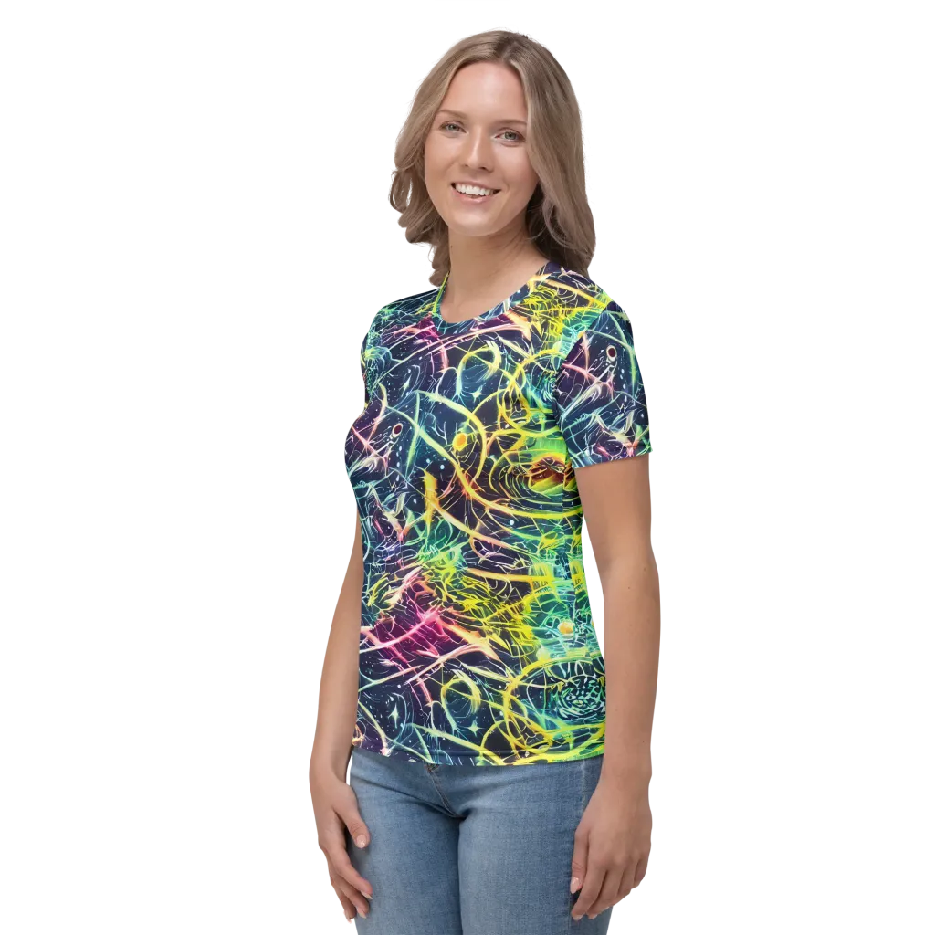 Prism Nerve on Women's Crew Neck T-Shirt — Left