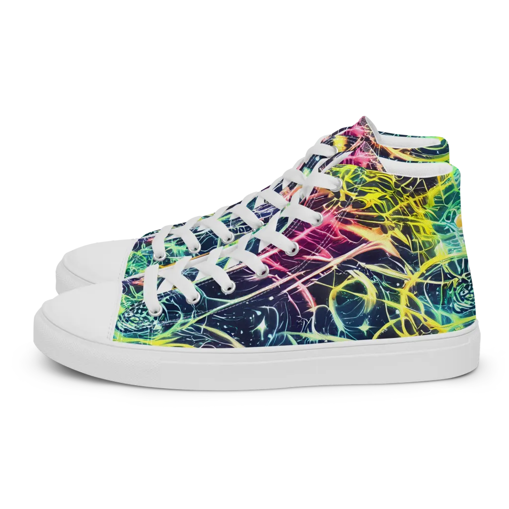 Prism Nerve on Women's High Top Canvas Shoes — Left