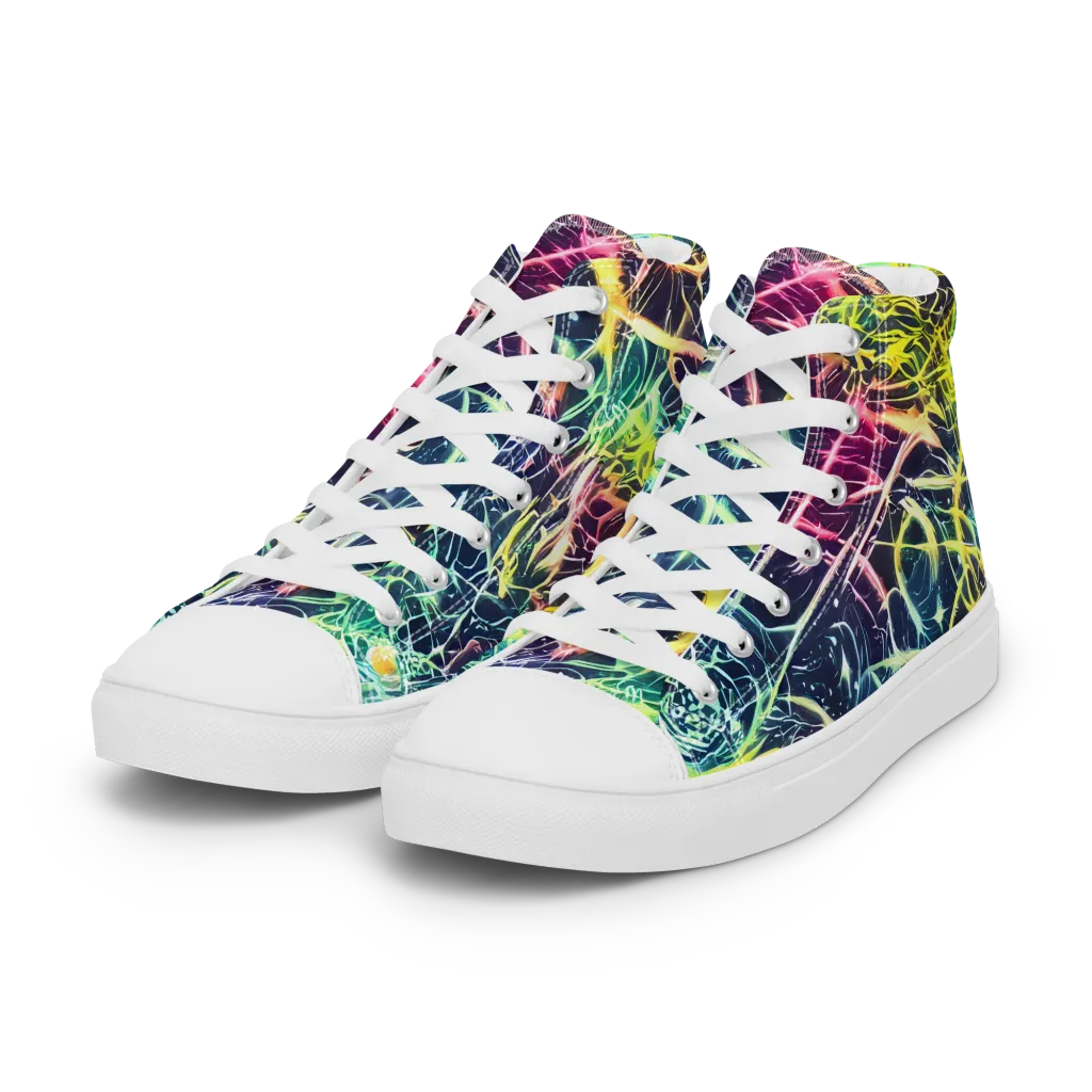 Prism Nerve on Women's High Top Canvas Shoes — Left Front