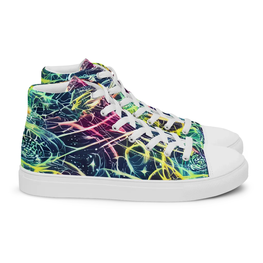 Prism Nerve on Women's High Top Canvas Shoes — Right