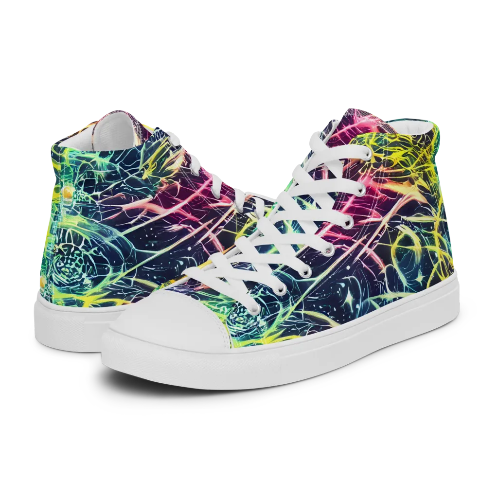 Prism Nerve on Women's High Top Canvas Shoes — Left