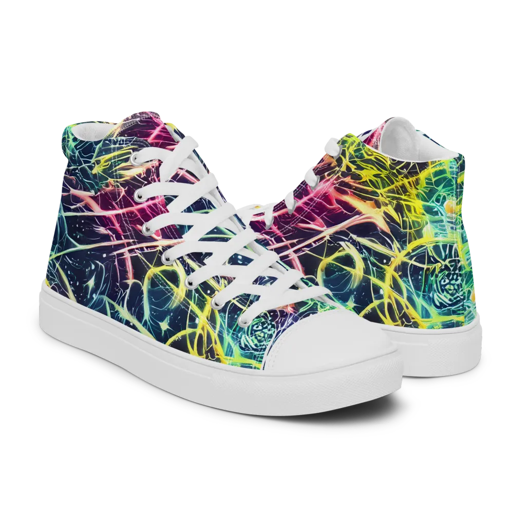 Prism Nerve on Women's High Top Canvas Shoes — Right