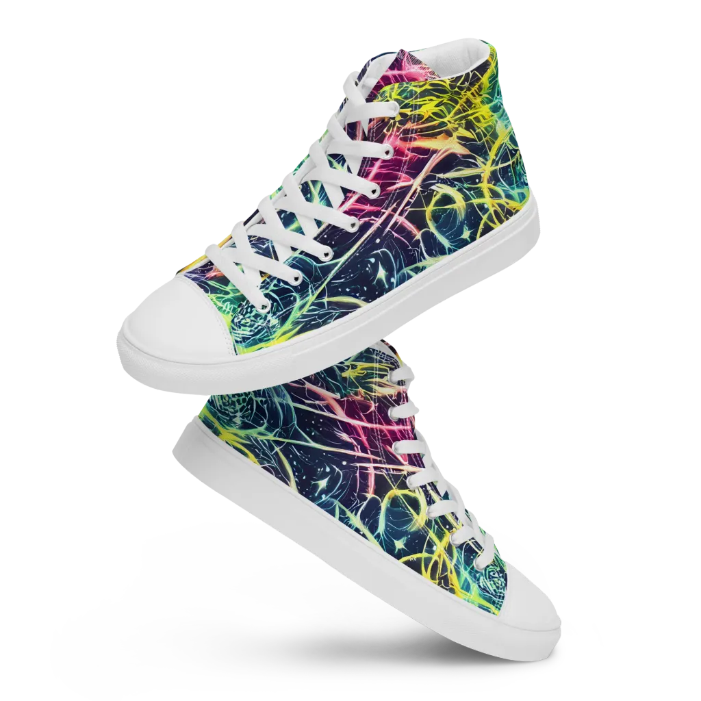 Prism Nerve on Women's High Top Canvas Shoes — Front