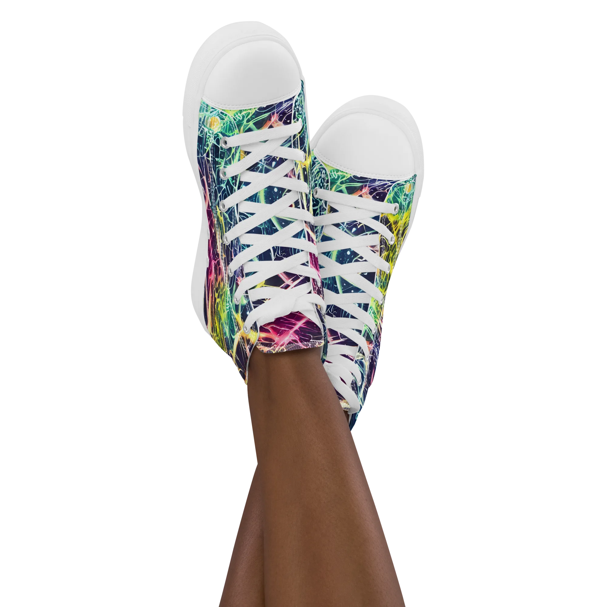 Prism Nerve on Women's High Top Canvas Shoes — Front
