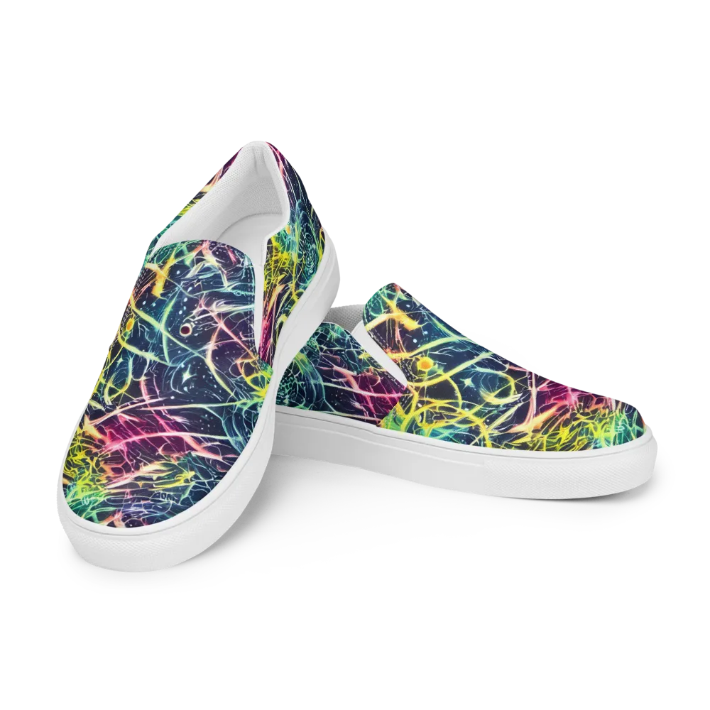 Prism Nerve on Men's Slip-On Canvas Shoes — Left Front