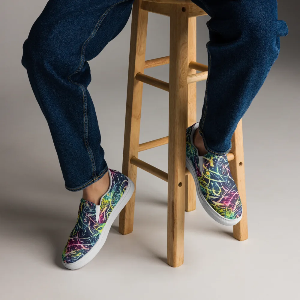 Prism Nerve on Men's Slip-On Canvas Shoes — Front