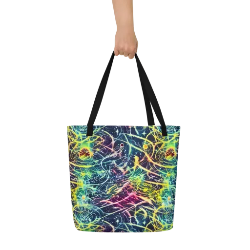 Prism Nerve on a Large Tote Bag W/ Pocket