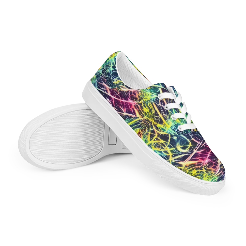 Prism Nerve on Men's Lace-Up Canvas Shoes — Right Front