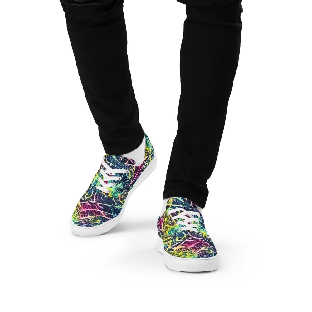 Prism Nerve on Men's Lace-Up Canvas Shoes — Front