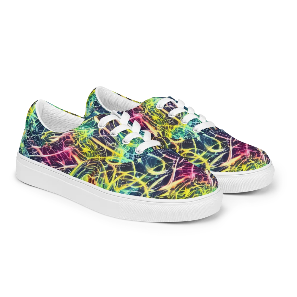 Prism Nerve on Men's Lace-Up Canvas Shoes — Right Front
