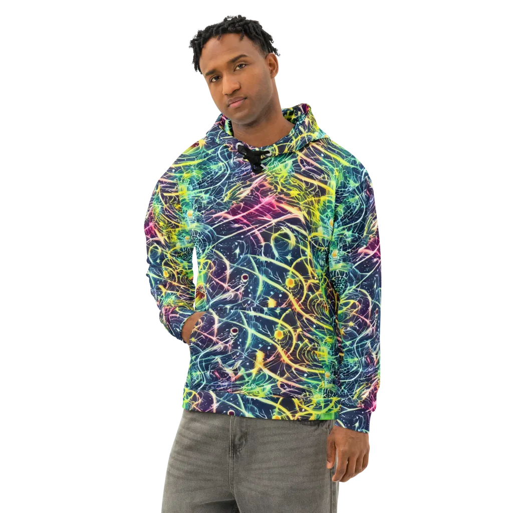 Prism Nerve on Cotton Hoodie — Left Front
