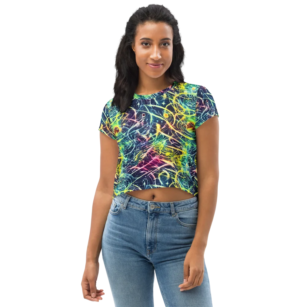 Prism Nerve on Crop Tee — Front