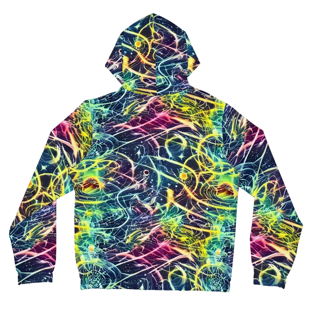 Prism Nerve on Women's Full-Zip Hoodie — Back