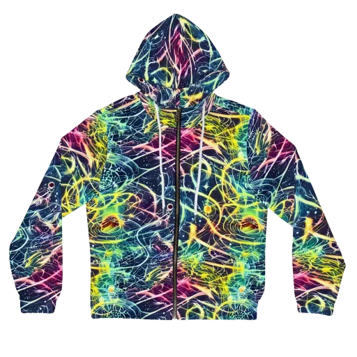 Prism Nerve on a Women's Full-Zip Hoodie