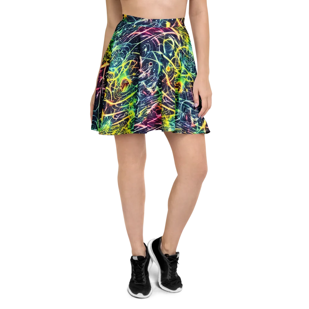 Prism Nerve on Skater Skirt — Front